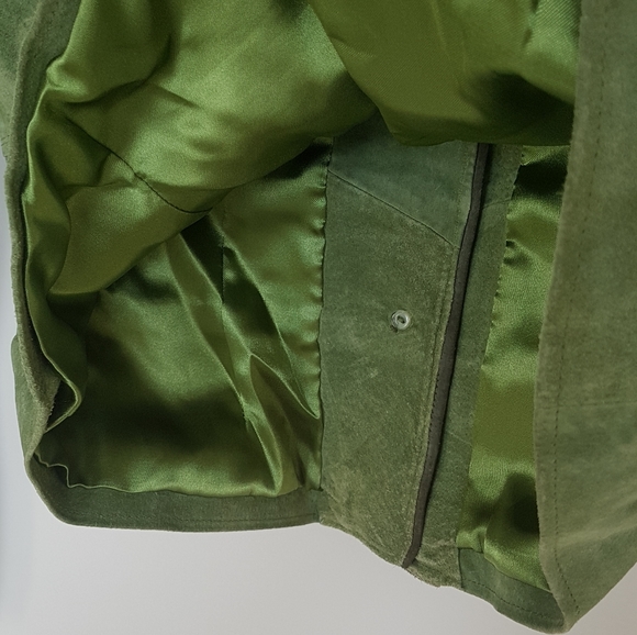 [LE CHÂTEAU] Green Suede Jacket - Picture 9 of 13